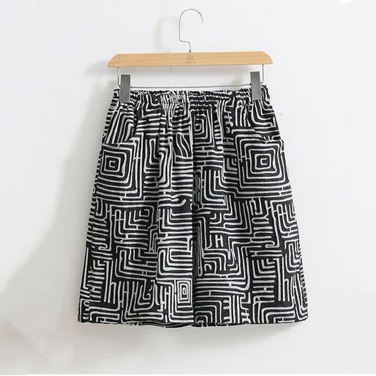 Pantaloncini del pigiama con stampa a chiave greca - XL - image 1