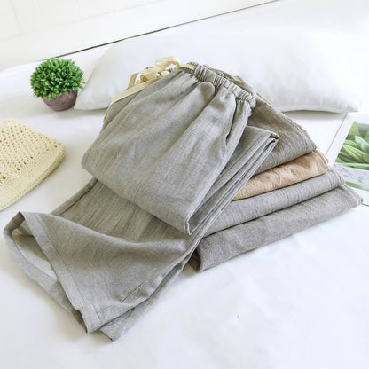 Pantaloni da salotto in cotone e lino coordinati per coppie - image 3