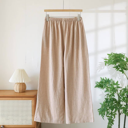 Pantaloni da salotto in cotone e lino coordinati per coppie - image 5