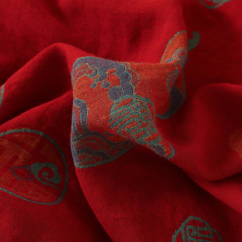 Pigiama in cotone con zucca e cachi in stile orientale - image 12