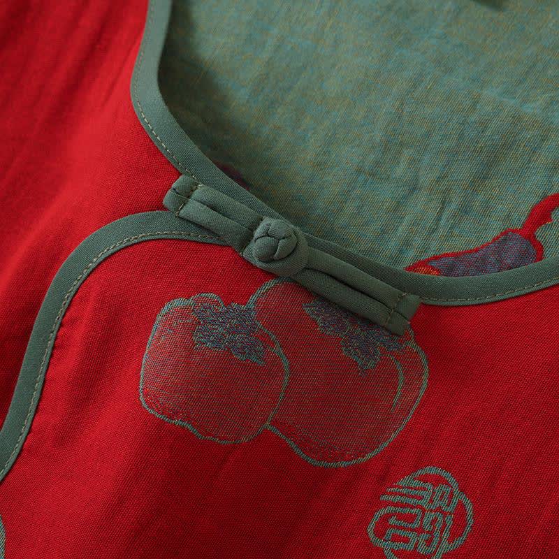 Pigiama in cotone con zucca e cachi in stile orientale - image 4