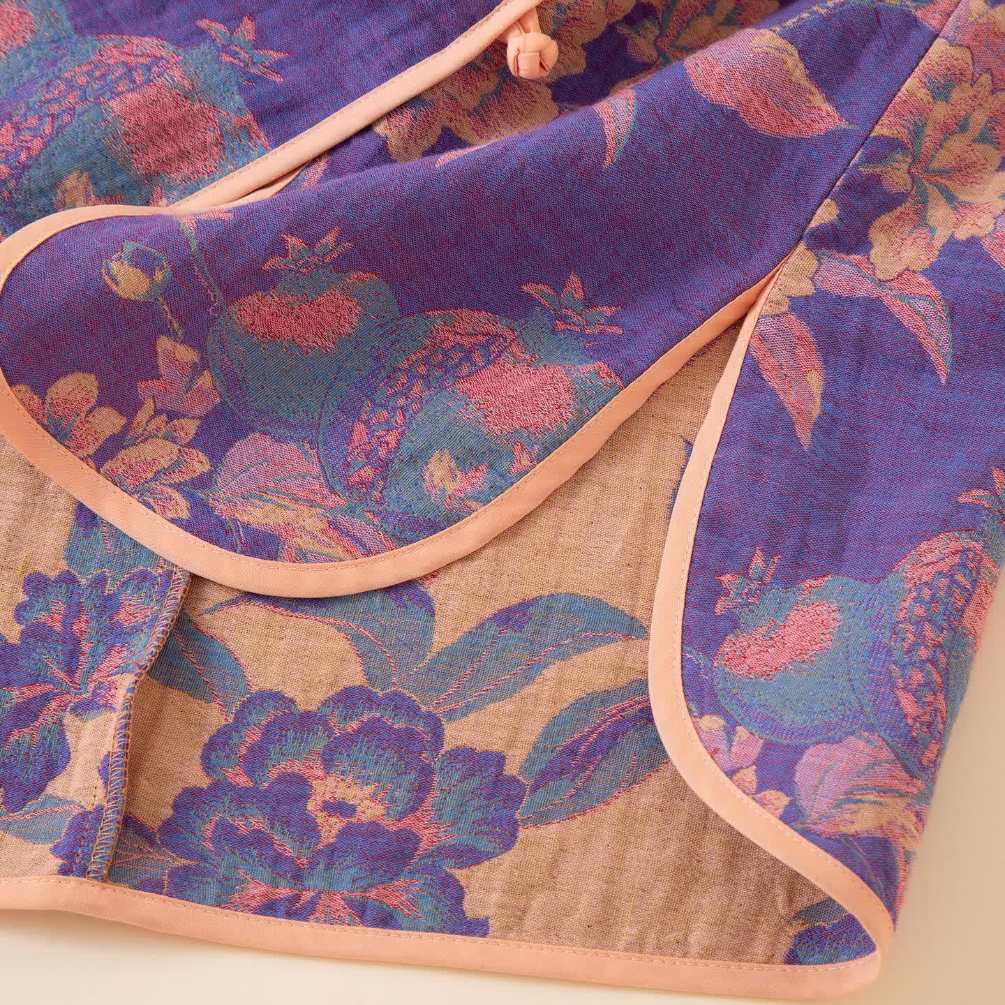 Pigiama in cotone con peonia e melograno in stile orientale - image 7