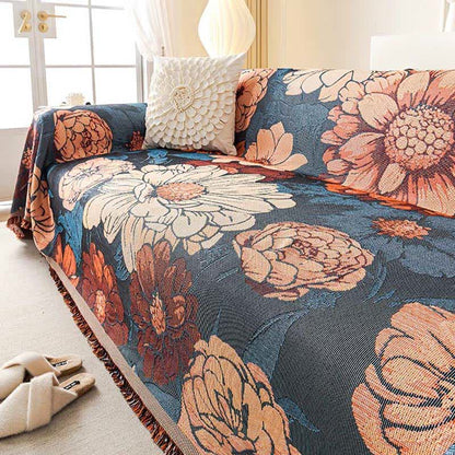 Coperta da divano in ciniglia e jacquard Camellia - 180cm x 340cm - image 1