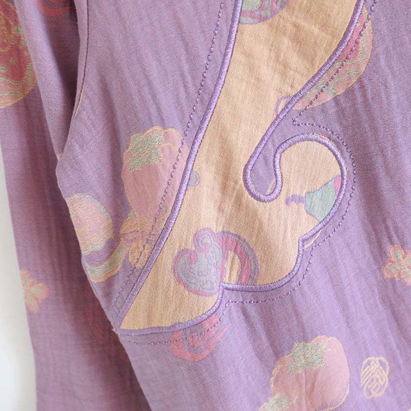 Camicia da notte ampia in garza di puro cotone color zucca - image 6