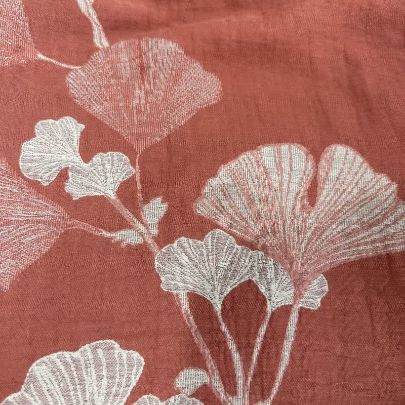 Pantaloncini da pigiama in cotone jacquard con foglie di ginkgo - image 5