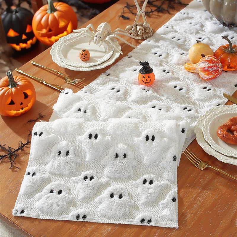 Runner da tavolo ricamato con fantasma di peluche di Halloween - image 6