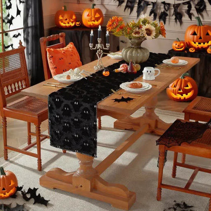 Runner da tavolo ricamato con fantasma di peluche di Halloween - image 11