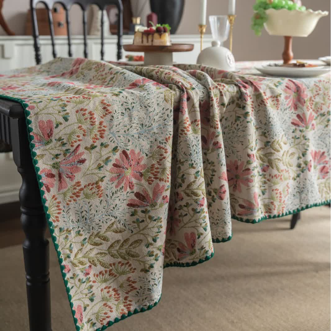 Tovaglia vintage in jacquard rosa giglio - image 7