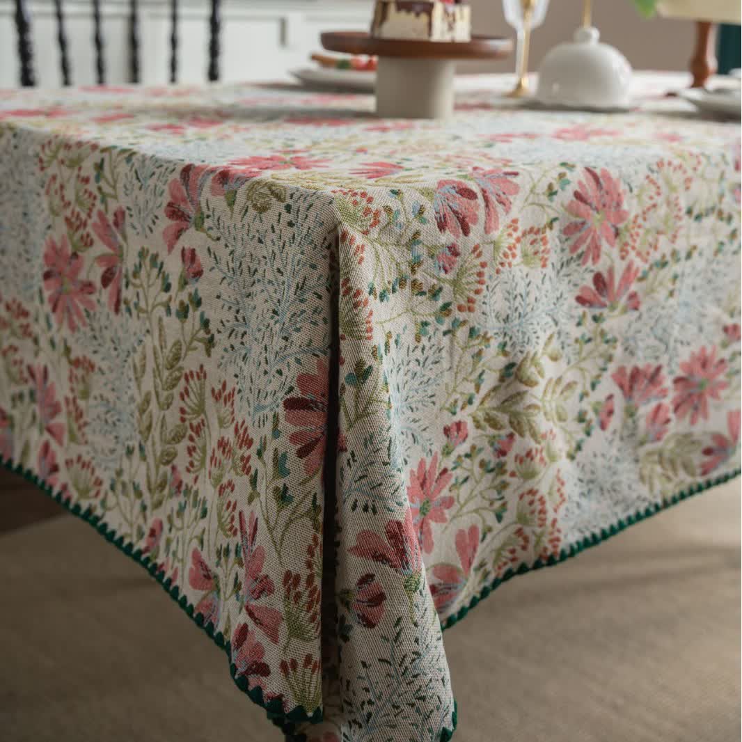 Tovaglia vintage in jacquard rosa giglio - image 6