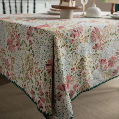 Tovaglia vintage in jacquard rosa giglio - image 6