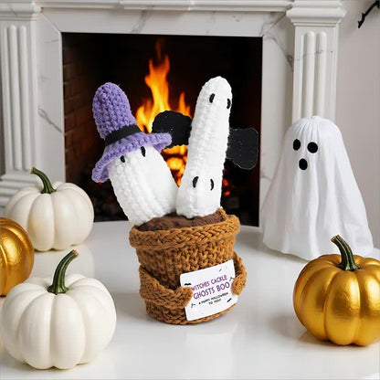 Ornamento di Halloween con pianta in vaso all'uncinetto - image 8
