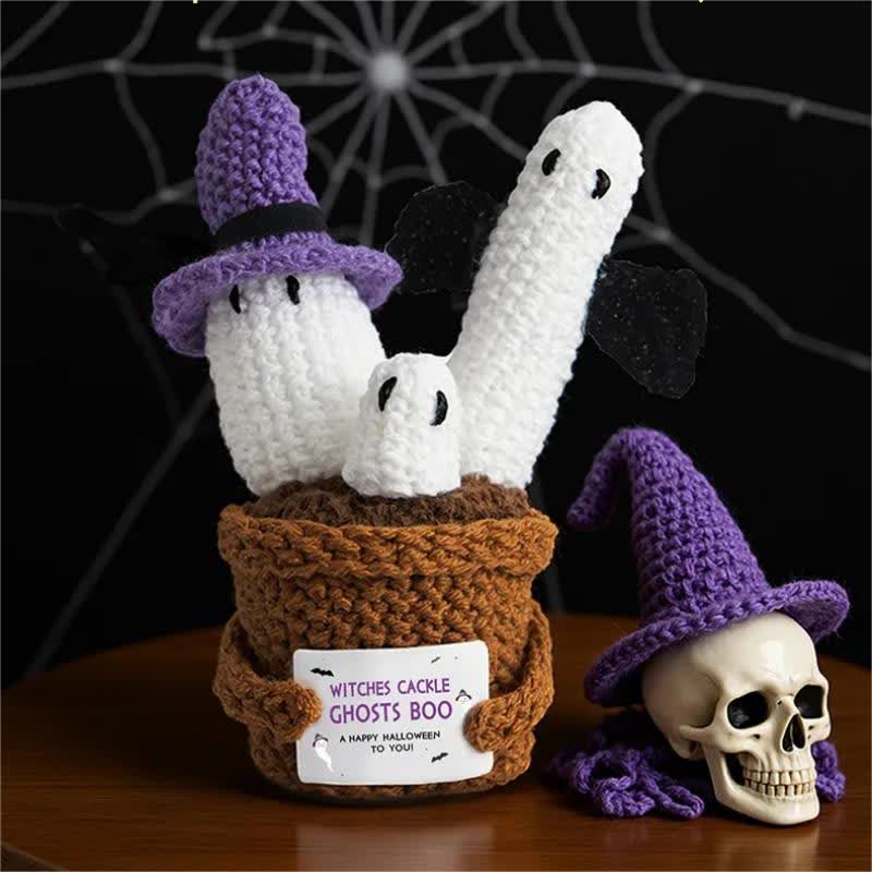 Ornamento di Halloween con pianta in vaso all'uncinetto - image 9