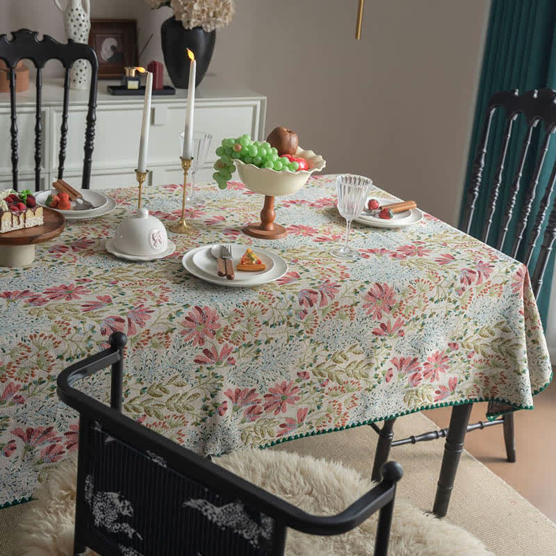 Tovaglia vintage in jacquard rosa giglio - image 5