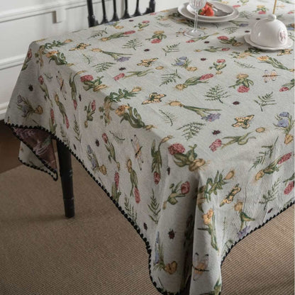 Tovaglia jacquard con farfalle e narcisi vintage - image 3