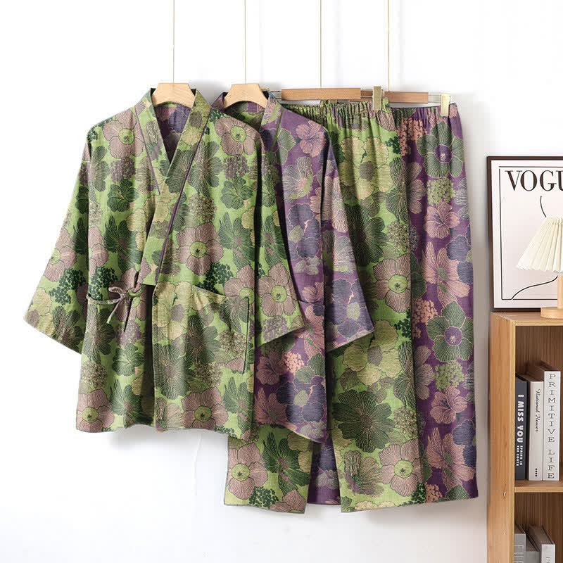 Completo da casa in stile kimono Peach Blossom - image 1