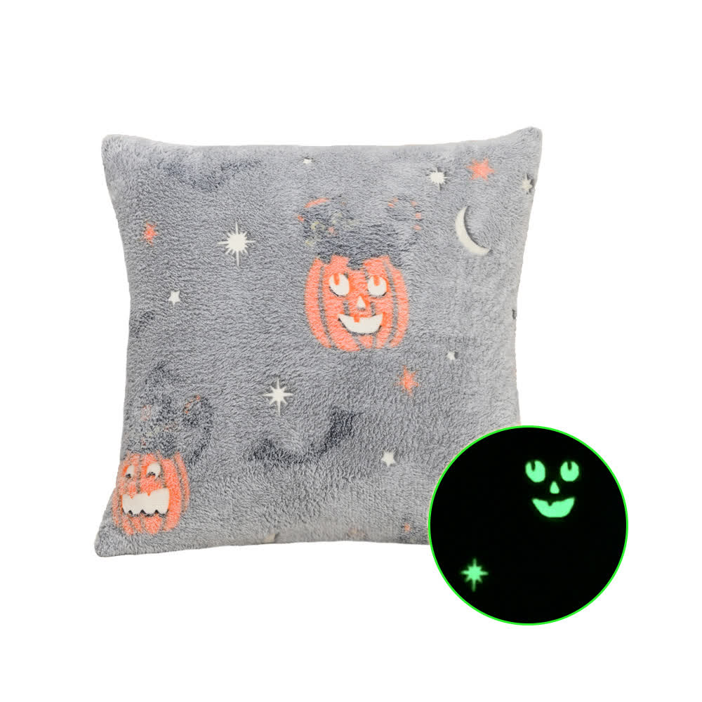 Cuscino luminoso in flanella di Halloween - D - Federa con anima - 45cm x 45cm - image 10