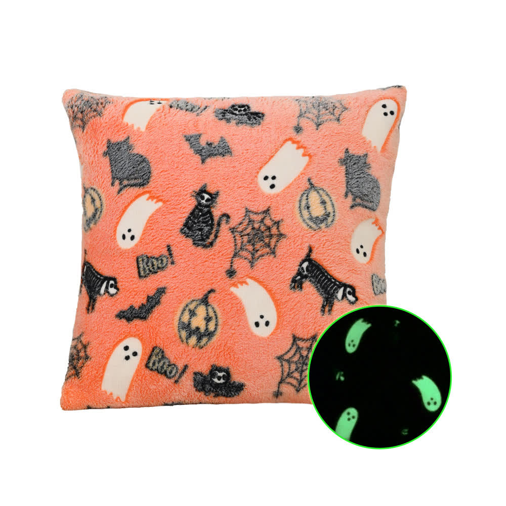 Cuscino luminoso in flanella di Halloween - B - Federa con anima - 45cm x 45cm - image 8