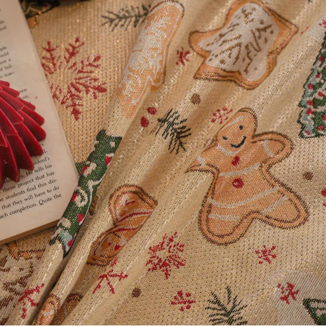 Tovaglia natalizia con albero di Natale e omino di pan di zenzero - image 6