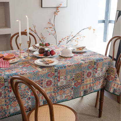 Tovaglia jacquard con motivo tribale boho - Girare - 152cm - image 1