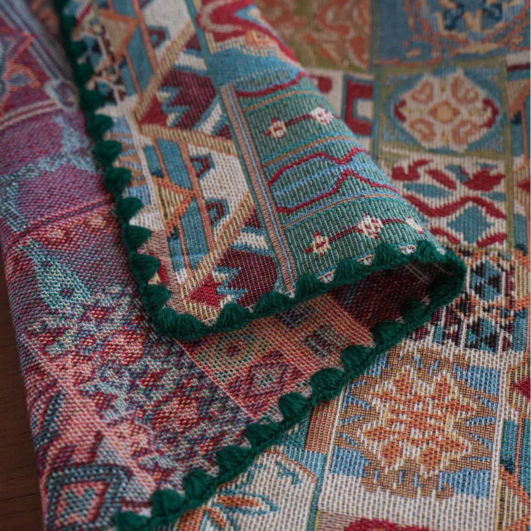 Tovaglia jacquard con motivo tribale boho - image 7