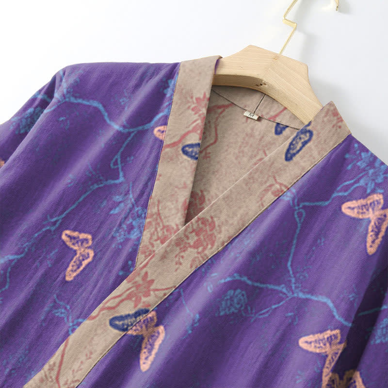 Kimono in garza di cotone a farfalla - image 4