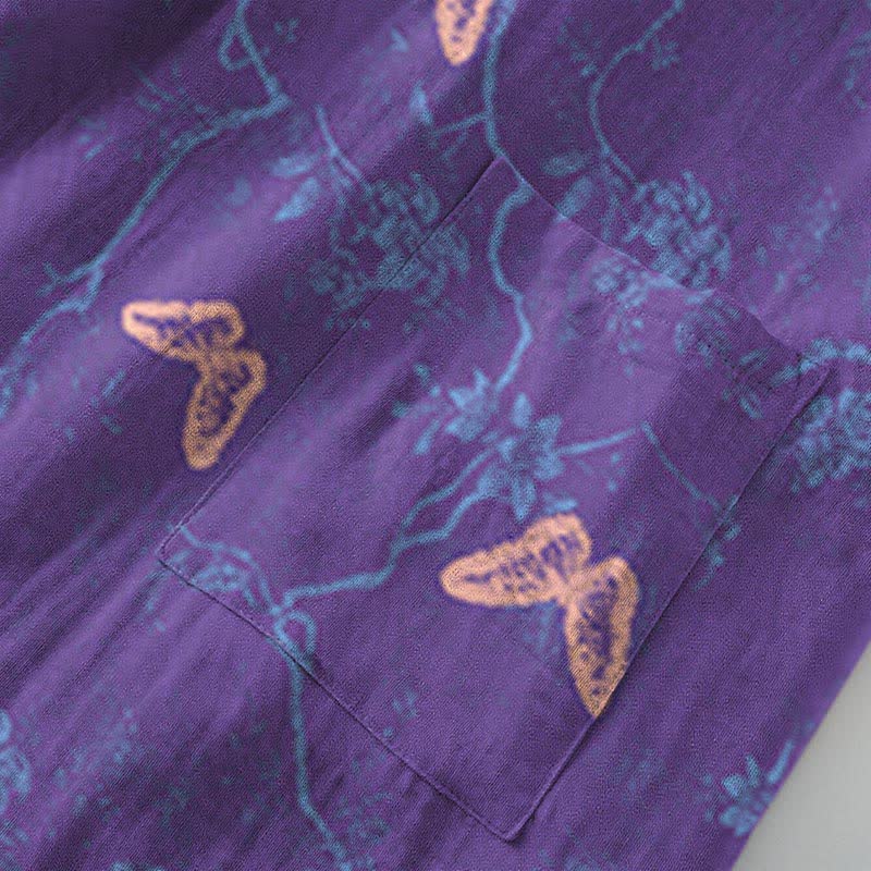 Kimono in garza di cotone a farfalla - image 6