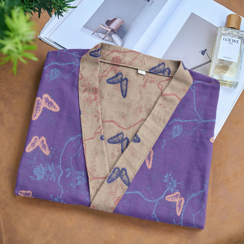 Kimono in garza di cotone a farfalla - image 3