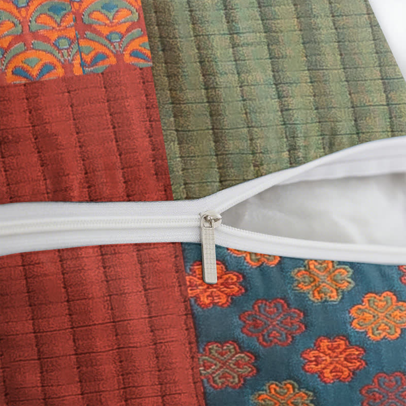 Federe quadrate in jacquard di garza di cotone patchwork (2 pezzi) - image 4