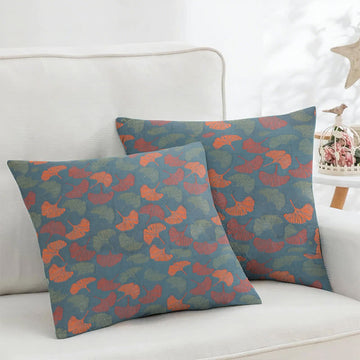Federe quadrate in jacquard di garza di cotone Ginkgo (2 pezzi) - 45cm x 45cm - image 1