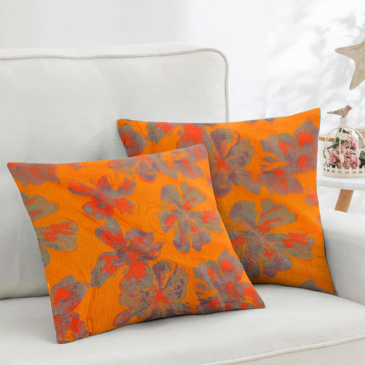 Federe quadrate in jacquard di garza di cotone Iris (2 pezzi) - 45cm x 45cm - image 1