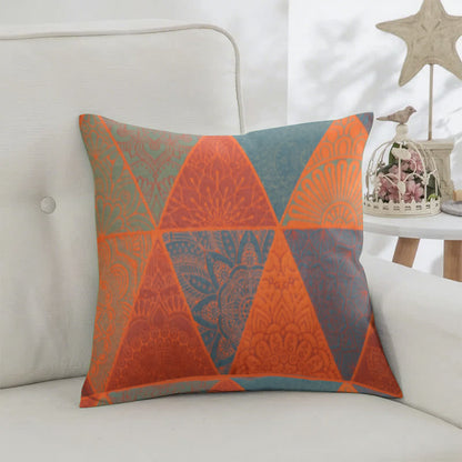 Federe quadrate in cotone jacquard con motivo triangolare (2 pezzi) - image 2