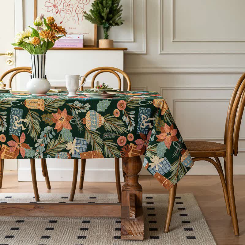 Tovaglia jacquard con stampa floreale e vegetale - image 4
