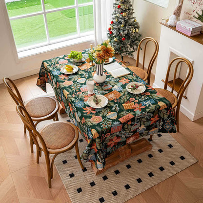 Tovaglia jacquard con stampa floreale e vegetale - image 2