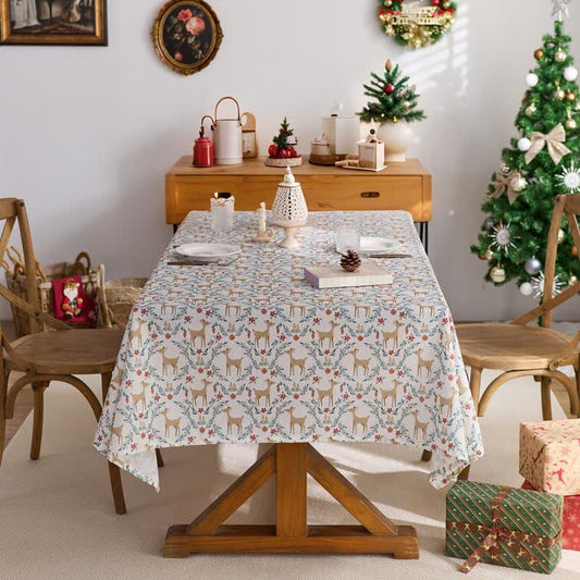 Tovaglia impermeabile con stampa di alci natalizi - 150 cm*259 cm - image 1