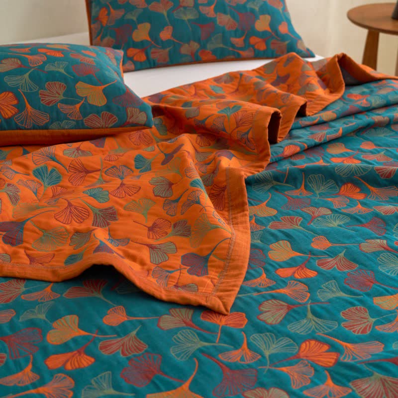 Trapunta in cotone biologico Ginkgo Biloba - image 7