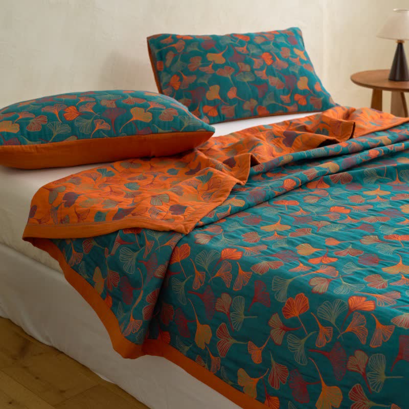 Trapunta in cotone biologico Ginkgo Biloba - image 4