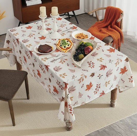 Tovaglia impermeabile con foglie d'acero raccolte - 150cm x 259cm - image 1