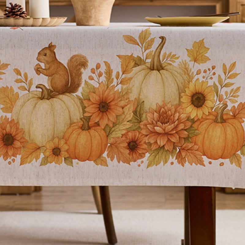 Tovaglia impermeabile con motivo girasole e zucca - image 6