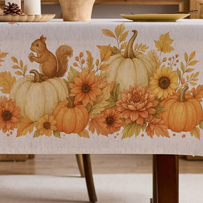 Tovaglia impermeabile con motivo girasole e zucca - image 6