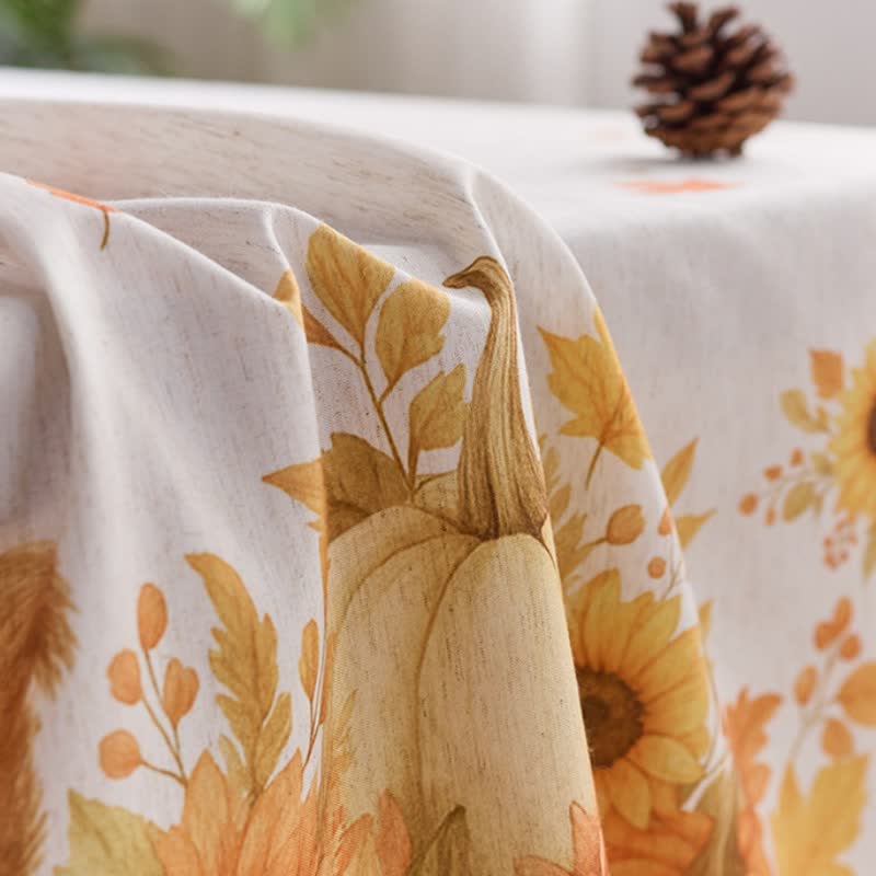 Tovaglia impermeabile con motivo girasole e zucca - image 7