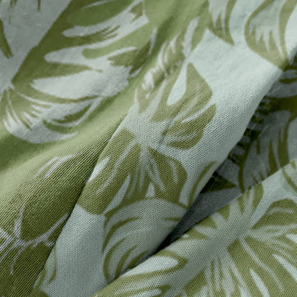 Kimono in garza di cotone con stampa Monstera - image 7