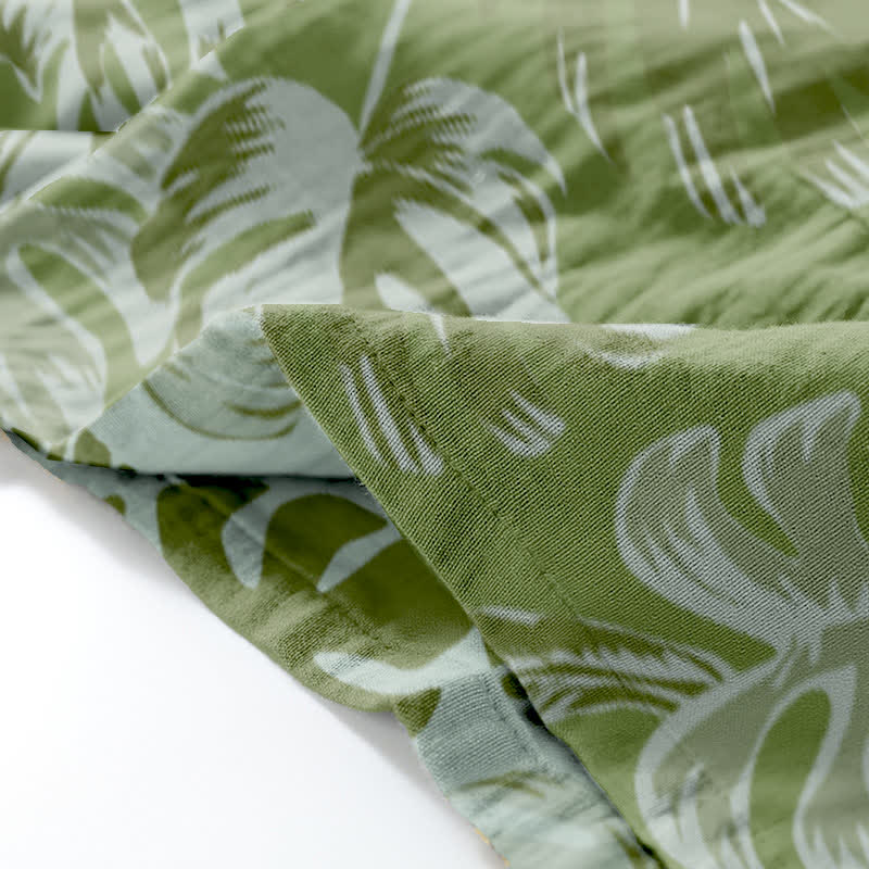 Completo da salotto in kimono di garza di cotone Monstera - image 4