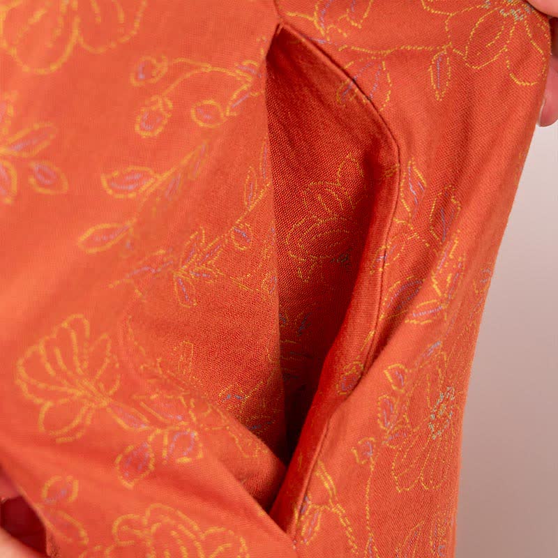 Camicia da notte vintage in garza di cotone con fiori di pesco - image 8