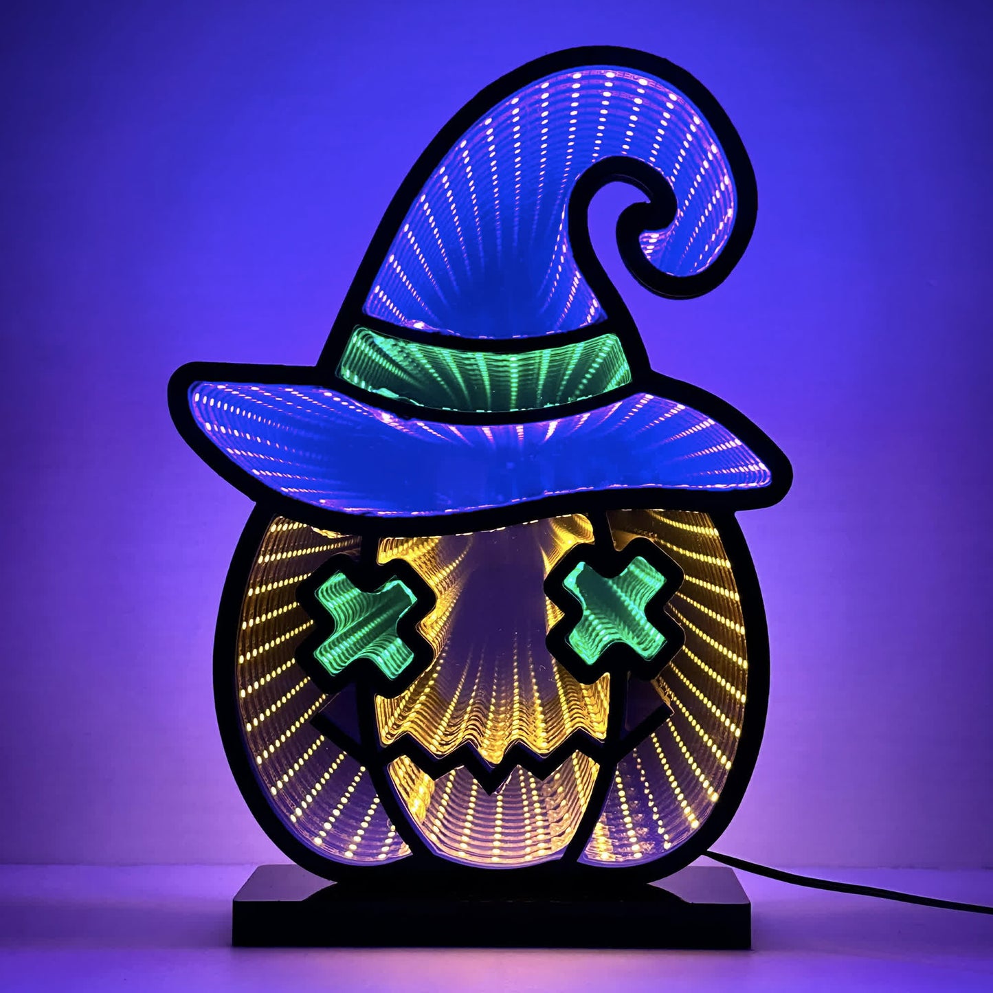 Zucca di Halloween Infinity Lights con cappello - image 4