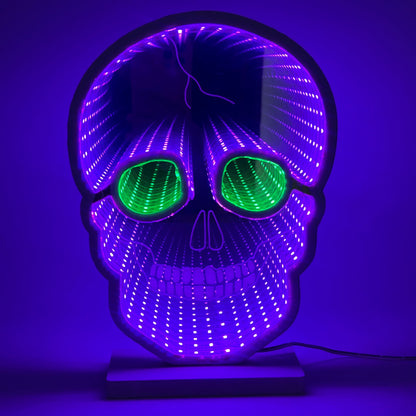 Luci a forma di teschio di Halloween con supporto - 2 pezzi - 2"L x 6"L x 9"A - image 6