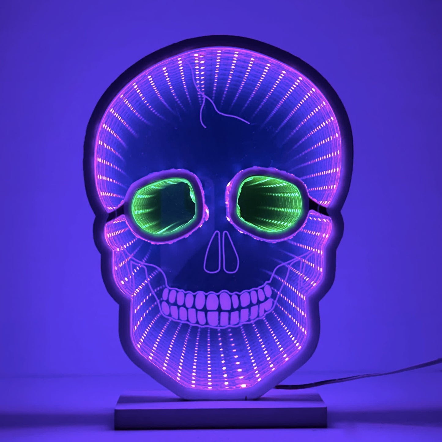 Luci a forma di teschio di Halloween con supporto - image 5