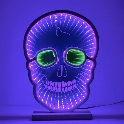 Luci a forma di teschio di Halloween con supporto - image 5