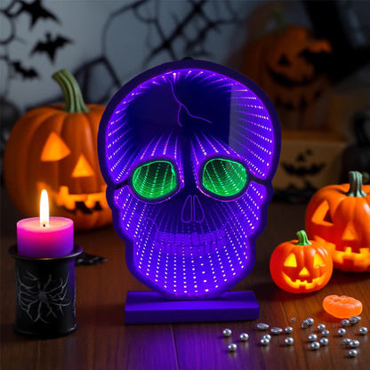 Luci a forma di teschio di Halloween con supporto - image 3