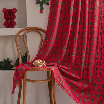 Tenda natalizia con abete - Tasca per asta - 150cm x 260cm - image 1