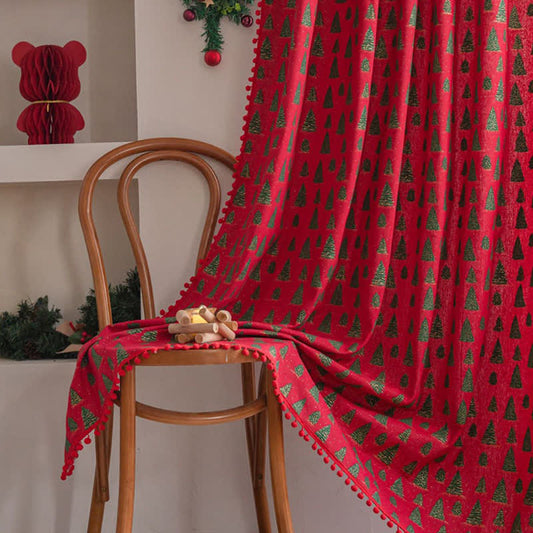 Tenda natalizia con abete - Tasca per asta - 150cm x 260cm - image 1